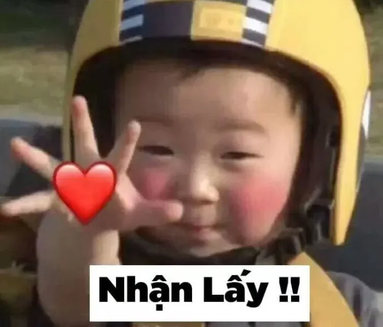 Meme bắn tim dễ thương khiến bạn cười ngất ngay