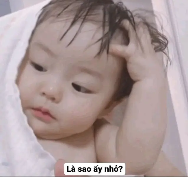 Avatar meme ảnh em bé cute đáng yêu và thú vị.