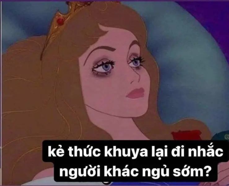 Ảnh meme buồn ngủ cực dễ thương, làm nổi bật tâm trạng.