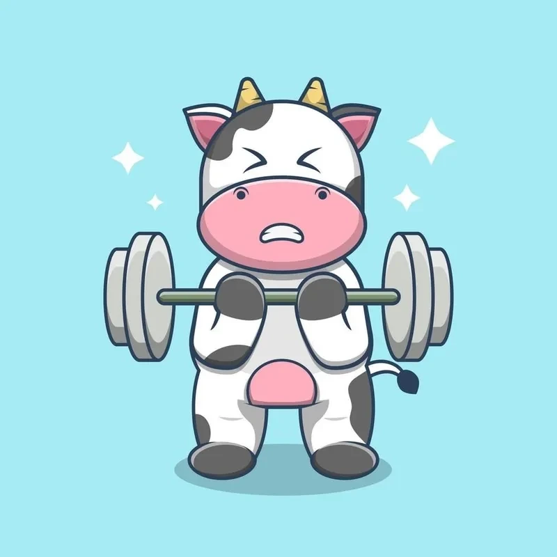 Meme bò sữa đáng yêu, phù hợp cho mọi cảm xúc.