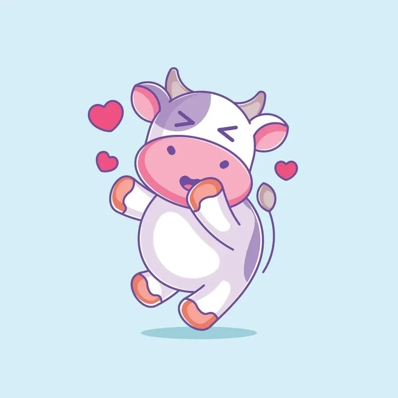 5 con bò ngộ nghĩnh, ai nhìn cũng bật cười.