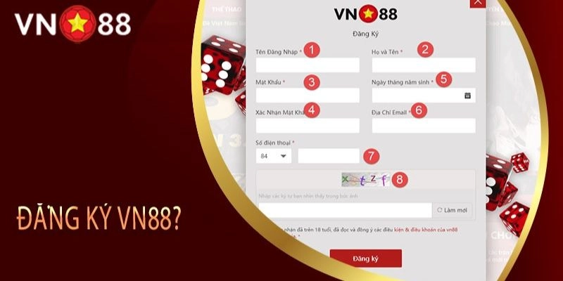 Hướng dẫn thao tác đăng ký VN88