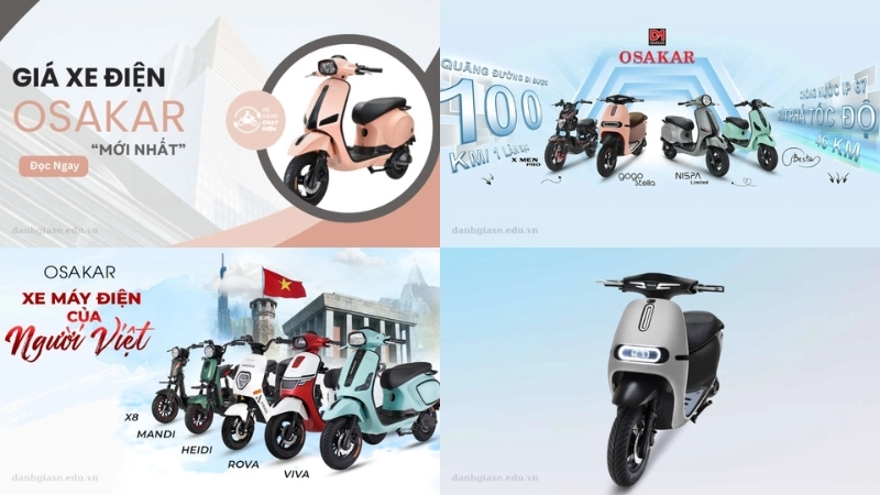 Bảng giá xe máy điện Osakar tháng 4/2025 chi tiết nhất