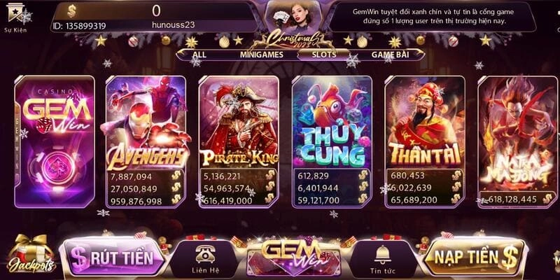 Gợi ý một số game nổ hũ dễ trúng tại Gemwin