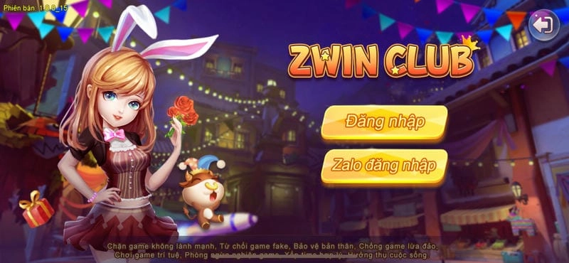  Giao diện đăng nhập ZWINCLUB thân thiện, dễ thao tác.