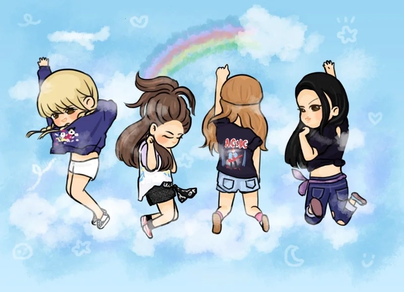 Sưu tầm loạt hình chibi black pink dễ thương