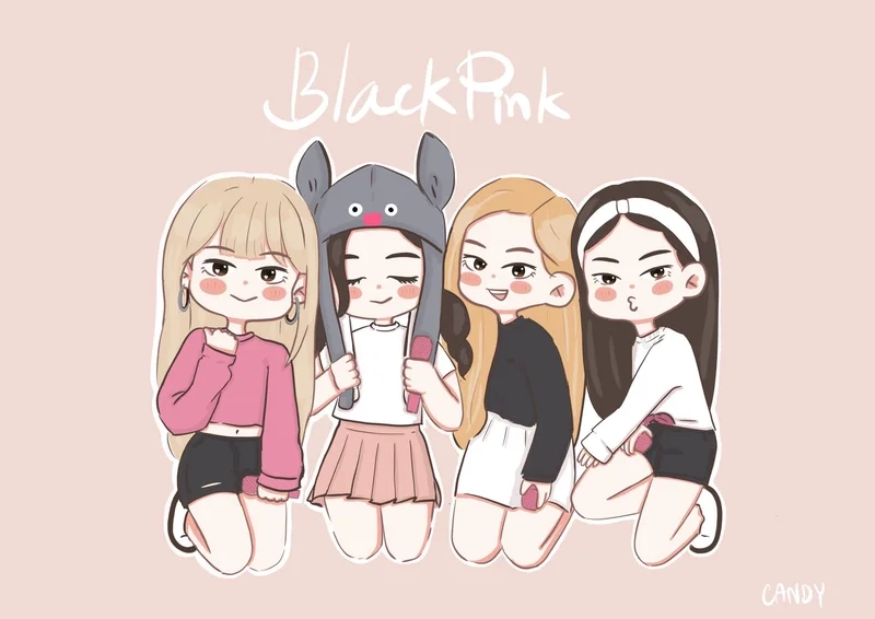 Đặt ngay hình nền blackpink chibi làm wallpaper cực cute