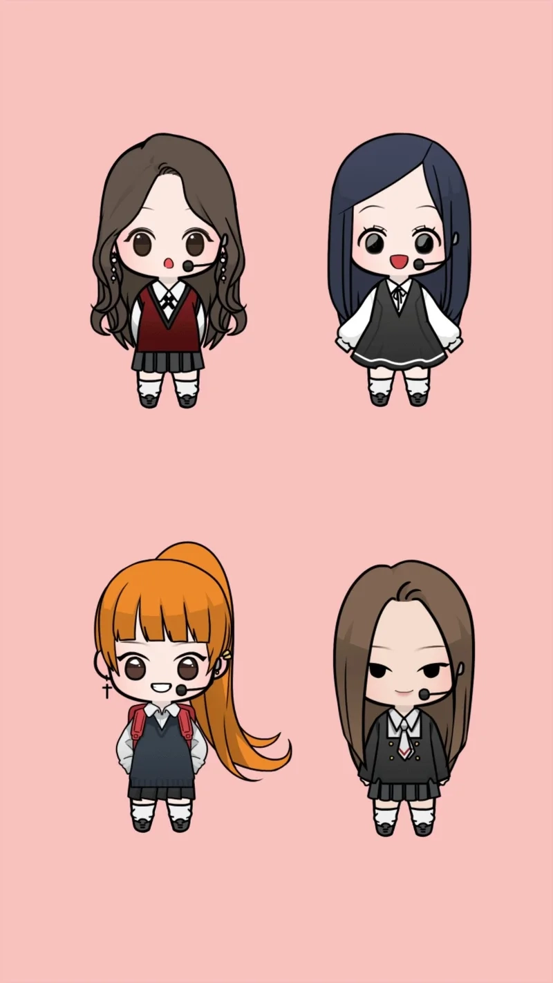 Đắm chìm trong loạt ảnh black pink chibi siêu dễ thương