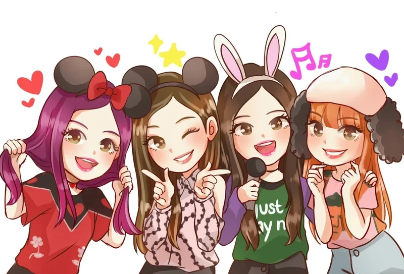 Những bức ảnh blackpink chibi siêu cool đáng yêu