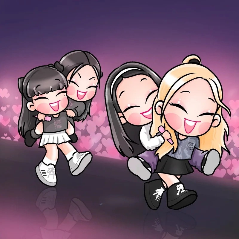 Những mẫu blackpink hình chibi dễ thương