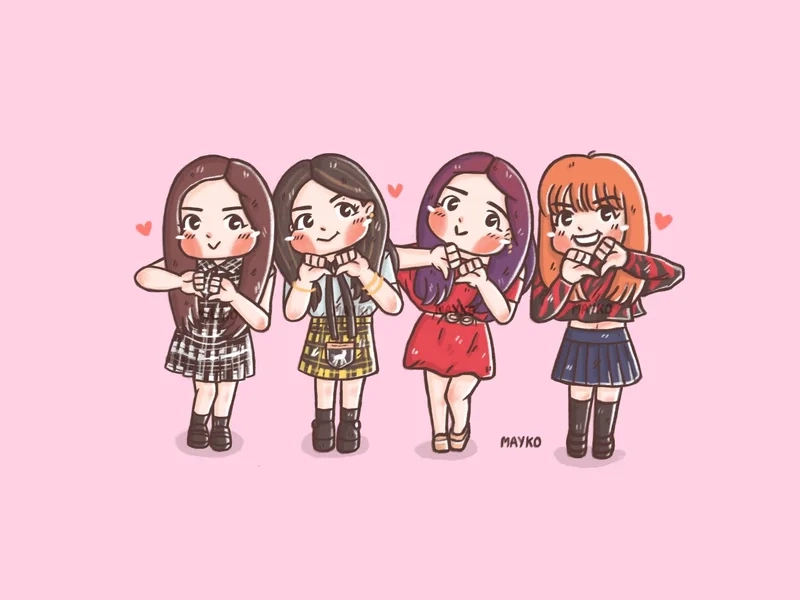 Những góc nhìn khác của hình ảnh chibi blackpink