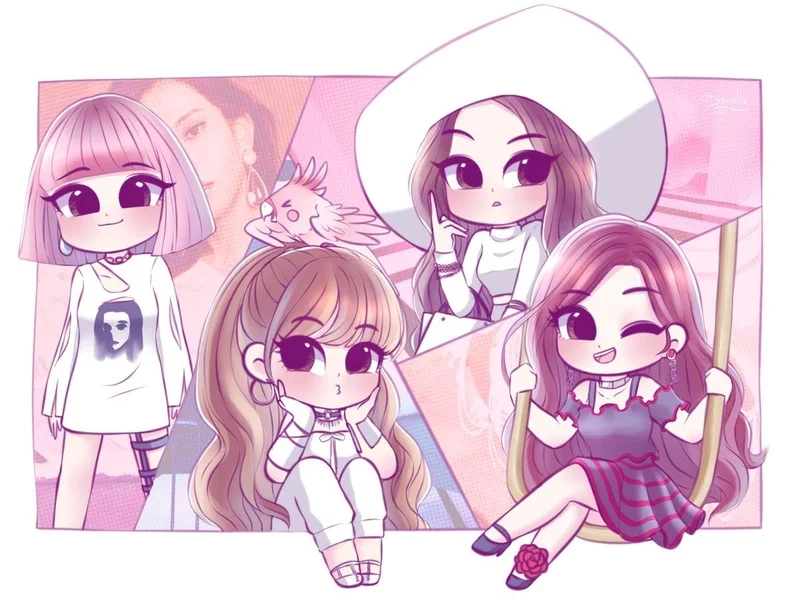 Tổng hợp ảnh ảnh chibi black pink ngộ nghĩnh