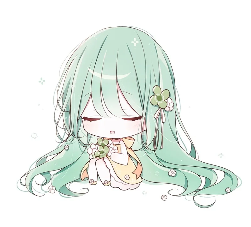 Đơn giản nhưng cuốn hút ảnh chibi cute nữ đơn giản