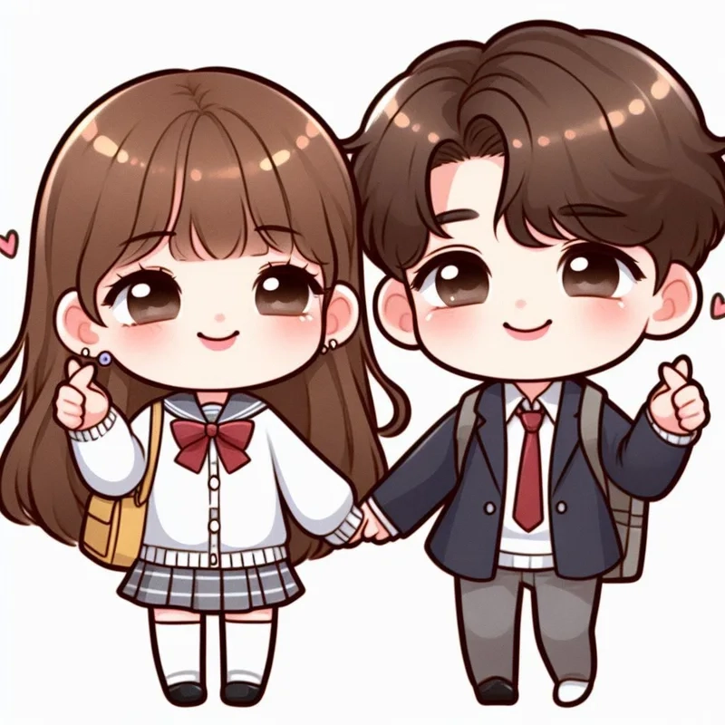 Cặp đôi anime dễ thương với anime chibi cặp đôi cute siêu hot