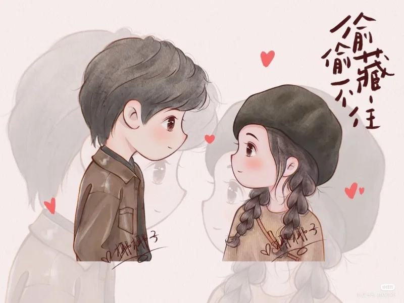 Bùng nổ dễ thương với loạt hình chibi đôi dễ thương