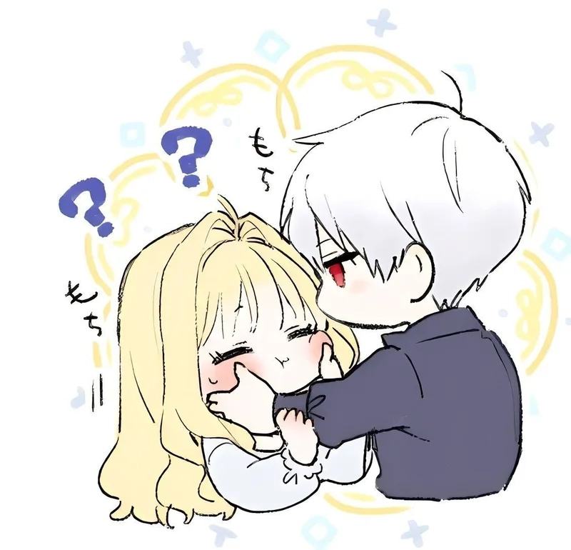 Hình ảnh gắn kết của hình ảnh chibi cặp đôi cực phẩm