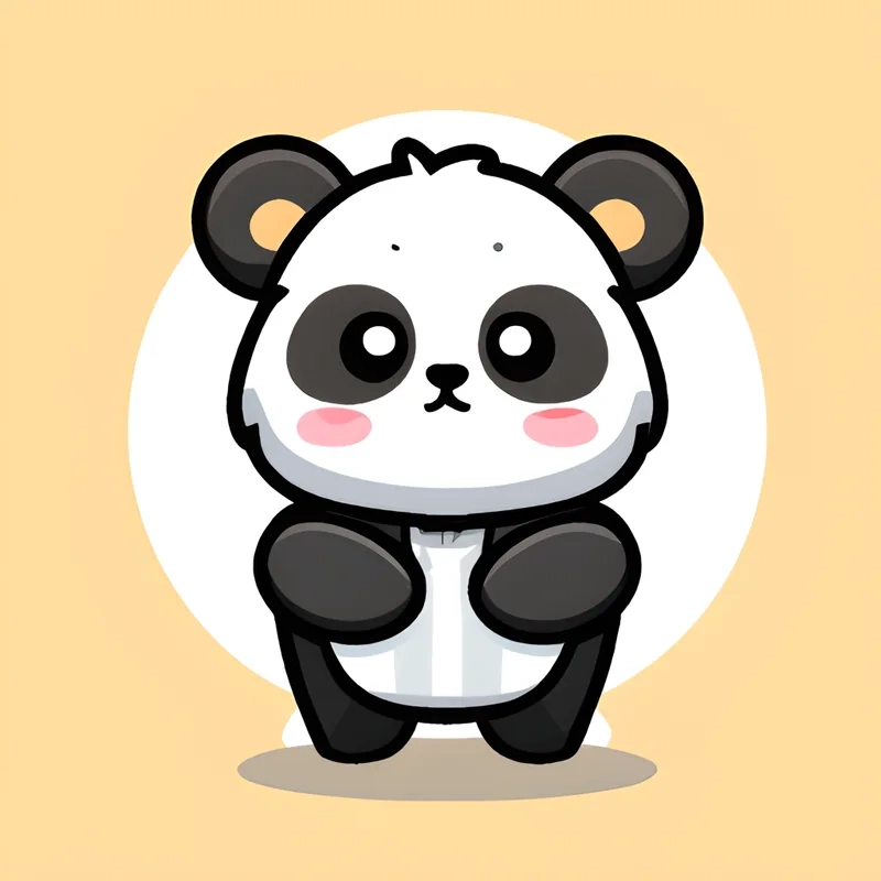 Ngắm nhìn nét ngộ nghĩnh của chibi gấu trúc cute