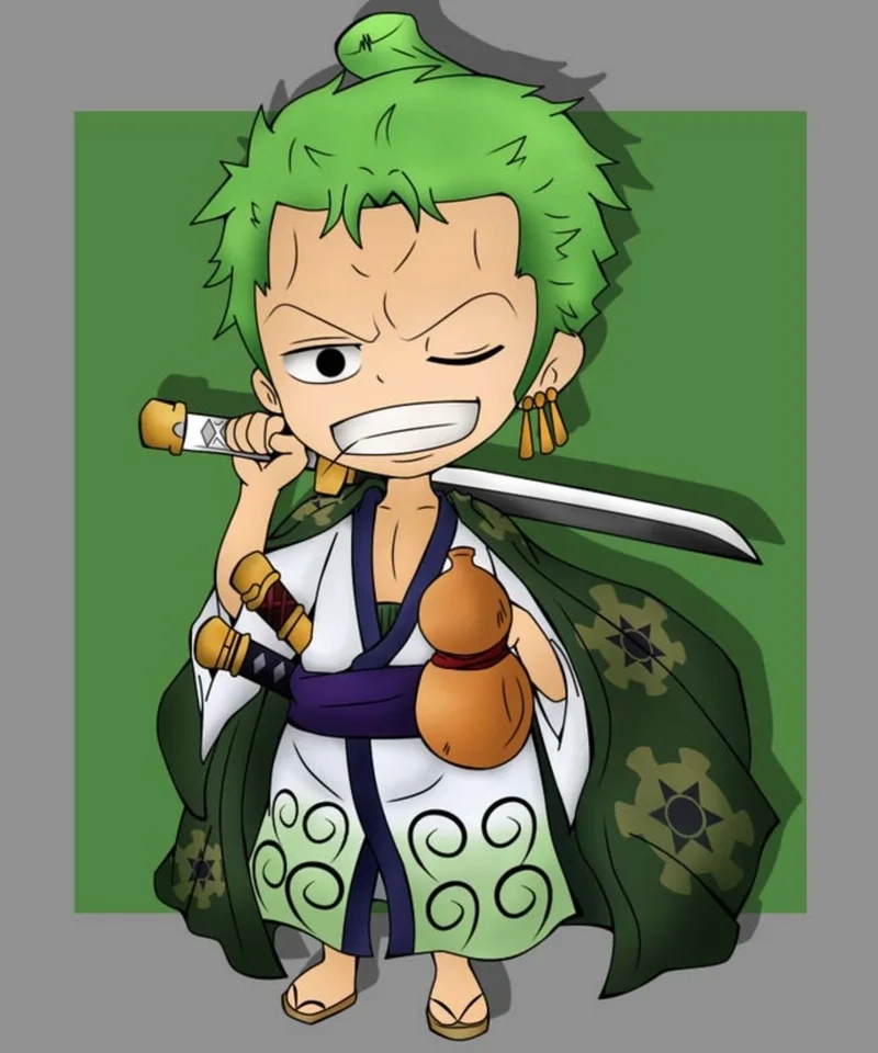 Tạo hình zoro chibi ngầu gây bão cộng đồng