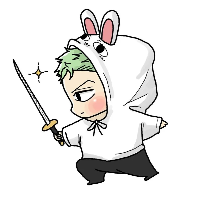 Fanart zoro luffy chibi ngầu siêu chất lượng