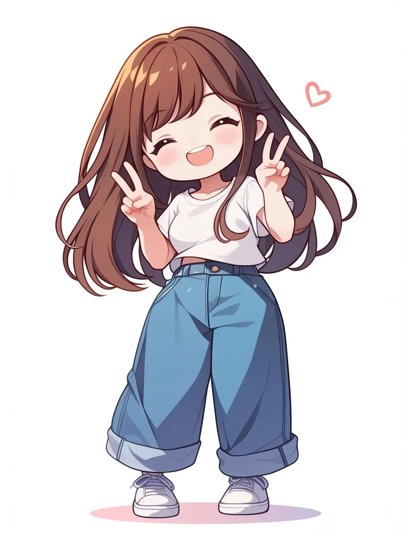 Mẫu độc lạ cô gái cute chibi phiên bản mới