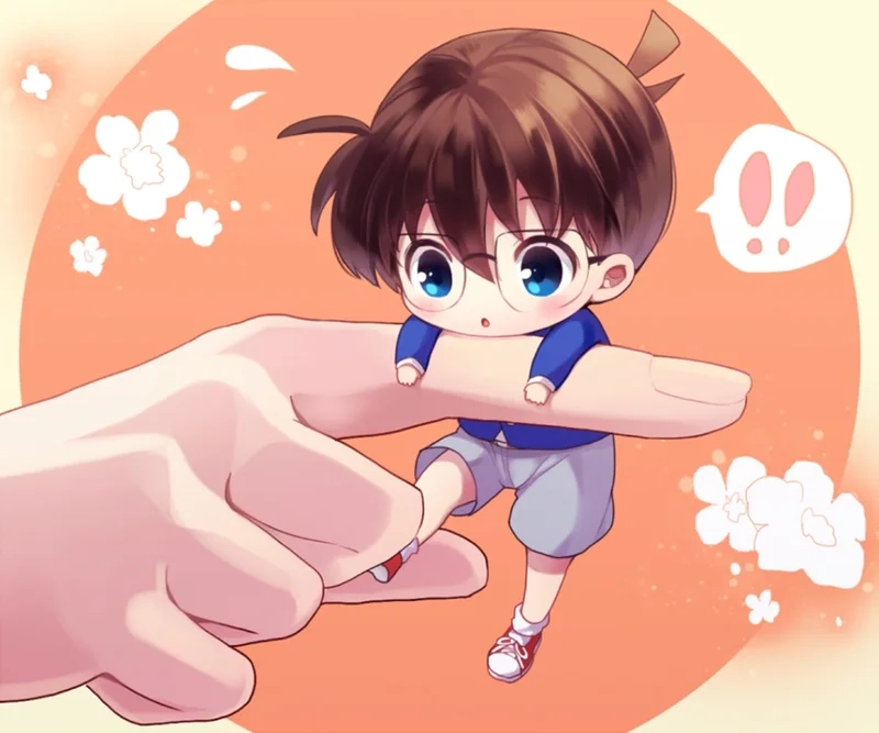 Màn hình thêm sống động nhờ hình nền conan chibi cute