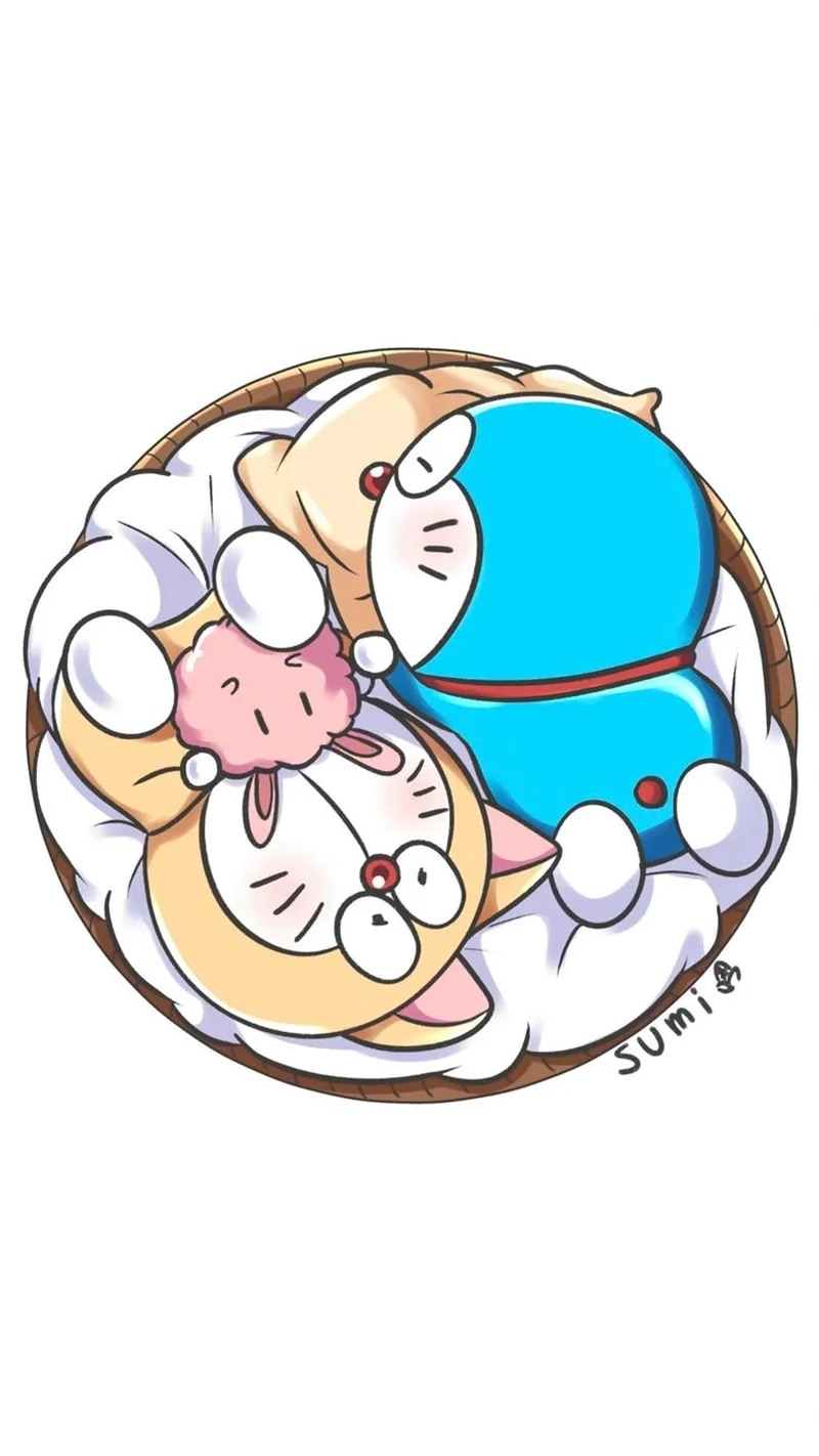 Cảm giác dễ thương tràn ngập với cute chibi doraemon