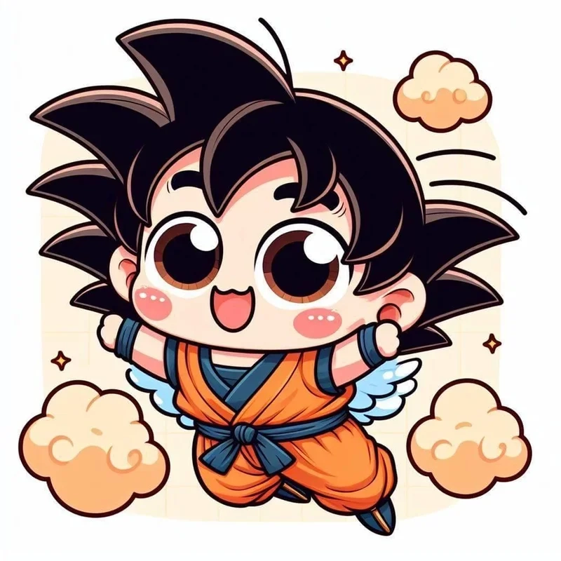 Fan Dragon Ball không thể bỏ qua bộ ảnh goku chibi