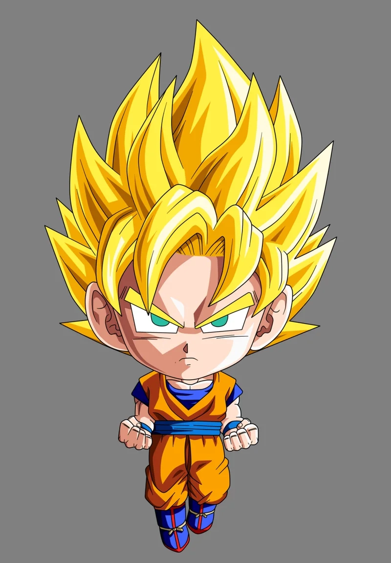 Thử làm mô hình giấy với goku chibi papercraft