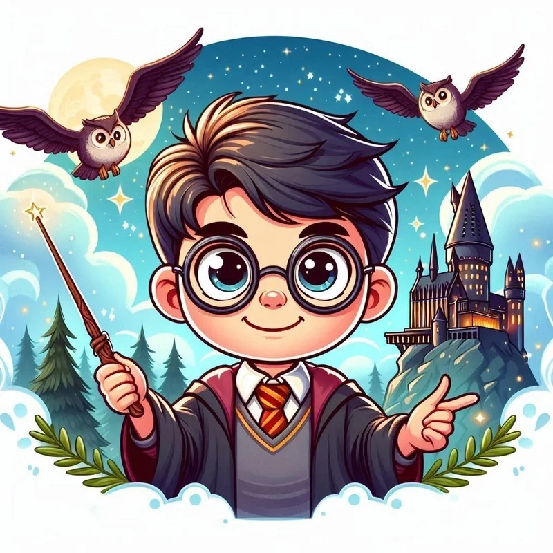 Góc ảnh hoạt hình cực xinh về hình harry potter chibi