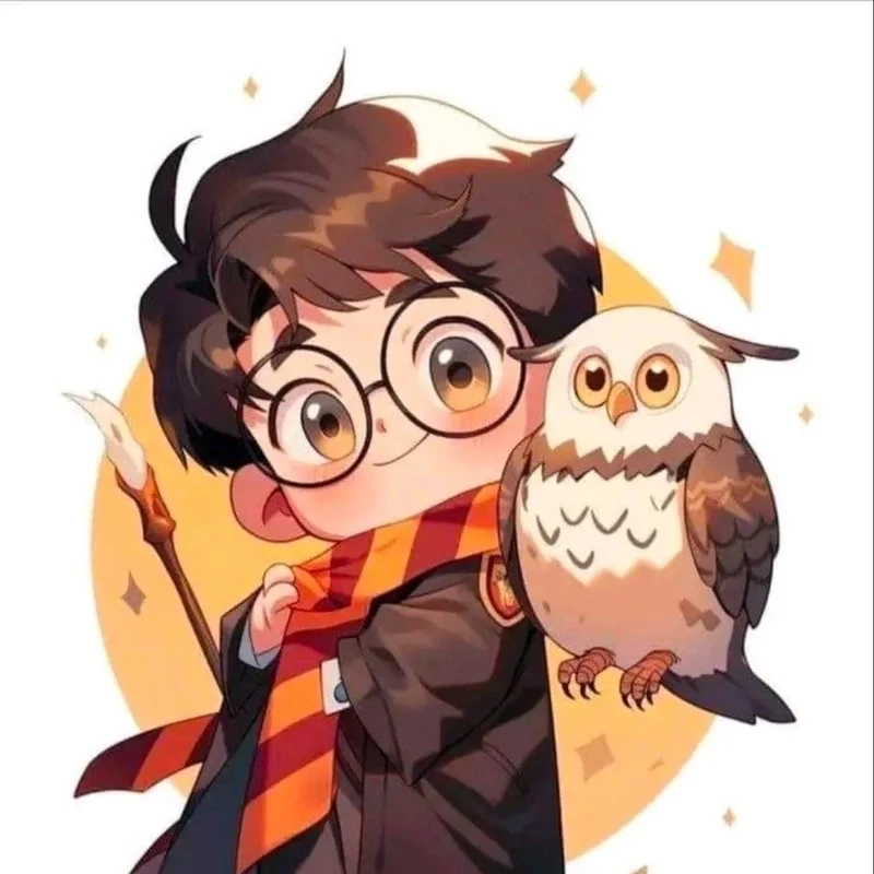 Không khí lễ hội với ảnh harry potter chibi christmas