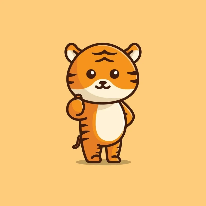 Dễ thương chưa từng thấy với bộ hổ chibi siêu đáng yêu