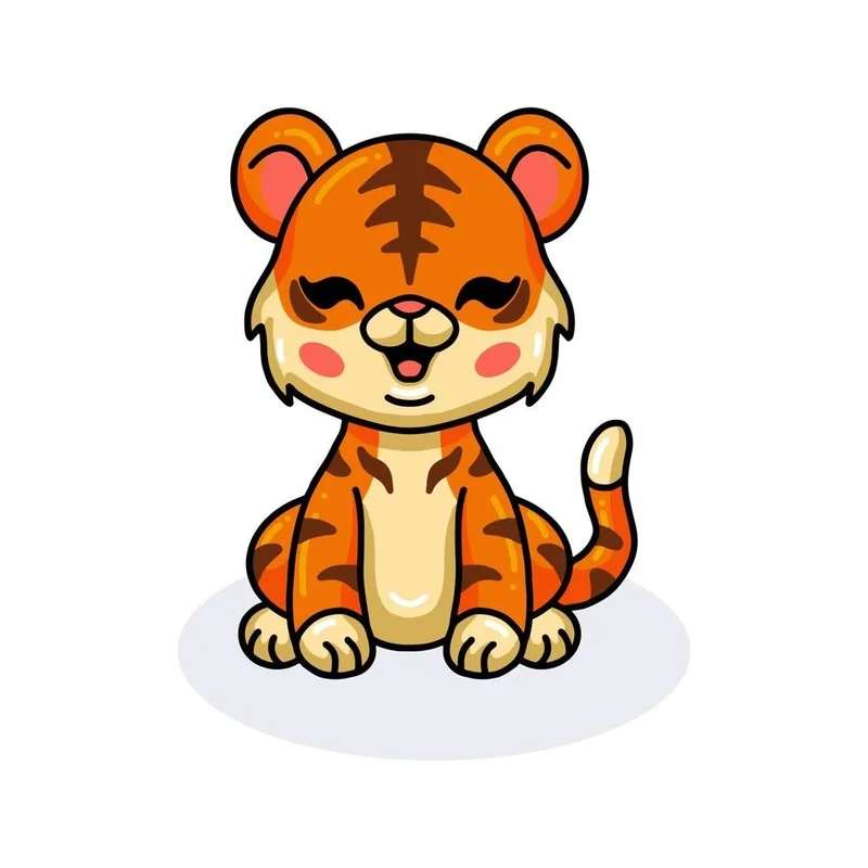 Kết hợp phong cách anime trong tiger hổ chibi cute