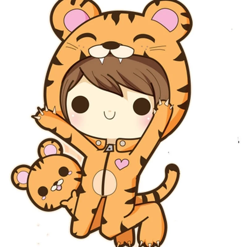 Đổi hình nền cực xinh bằng bộ hình nền hổ chibi