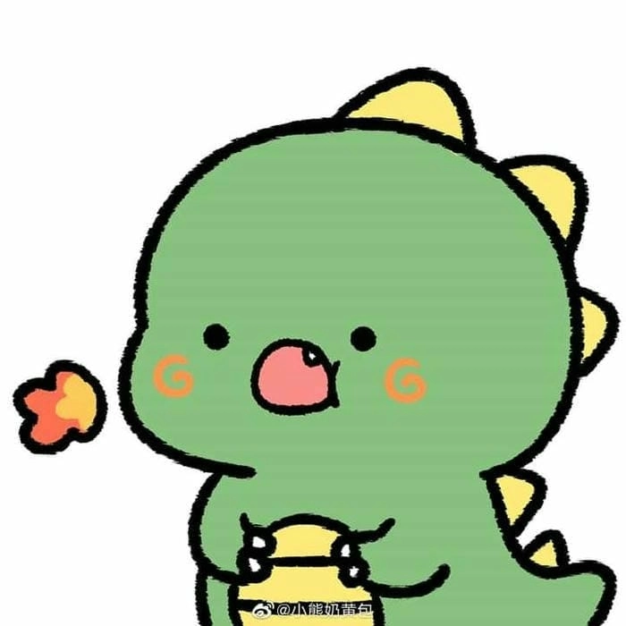 Mẫu dành cho người mới bắt đầu là vẽ khủng long chibi đơn giản