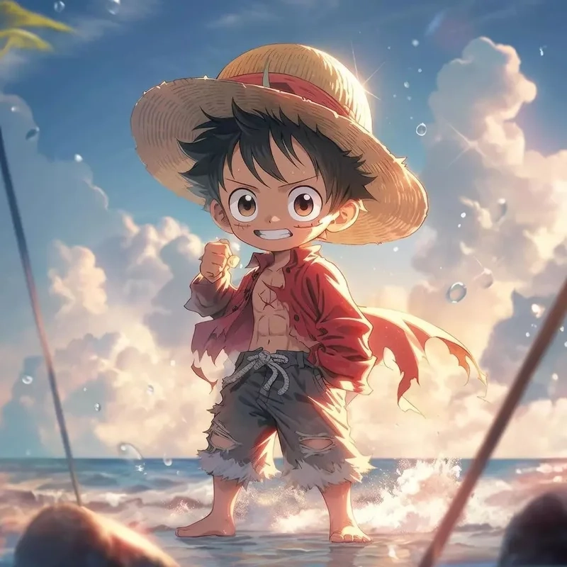 Chất lượng cao với định dạng one piece luffy chibi png