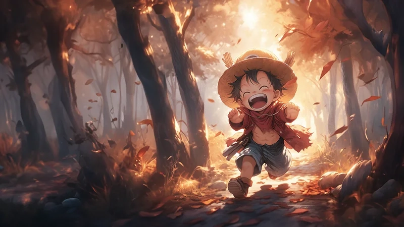 Cài ngay ảnh nền cực ngầu one piece luffy chibi wallpaper