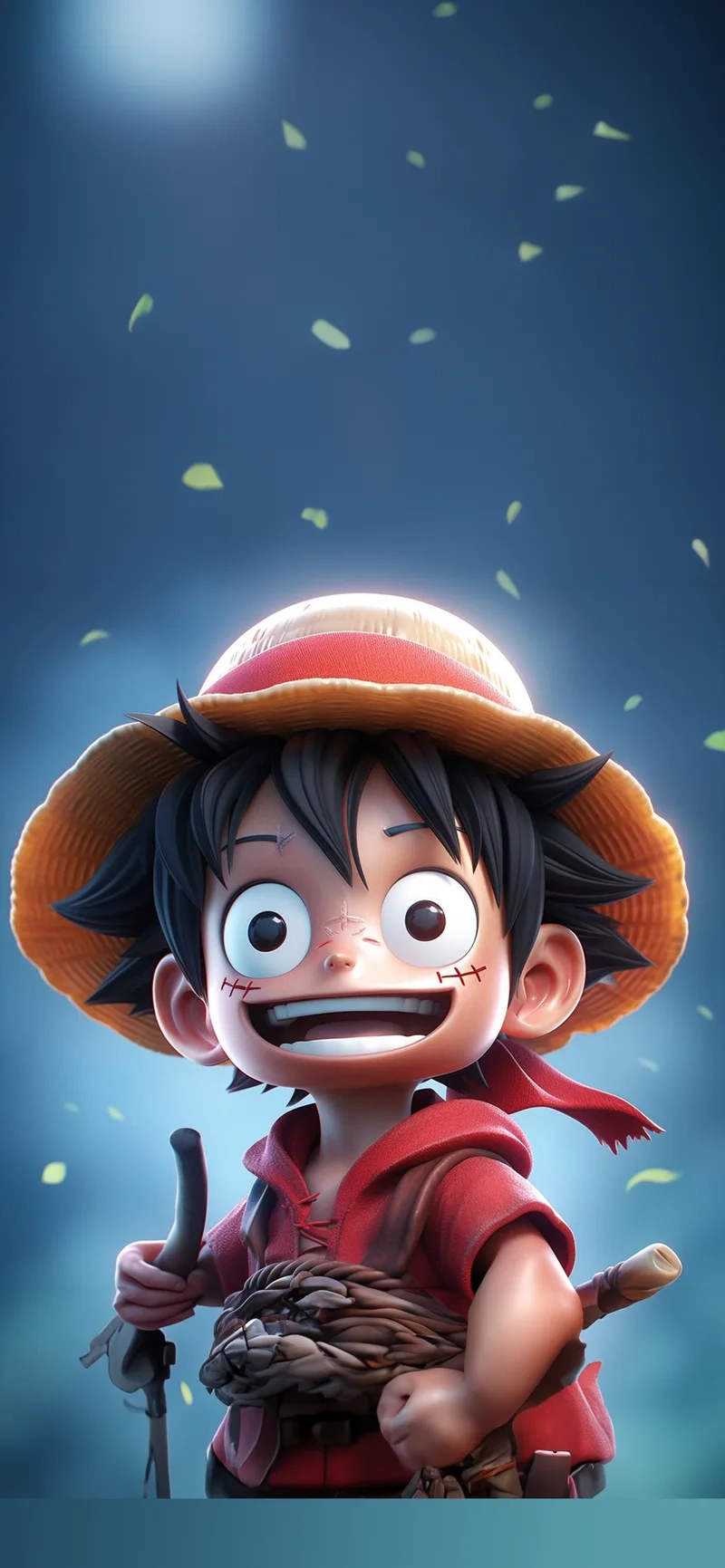 Tạo hình mạnh mẽ trong bộ ảnh luffy chibi ngầu