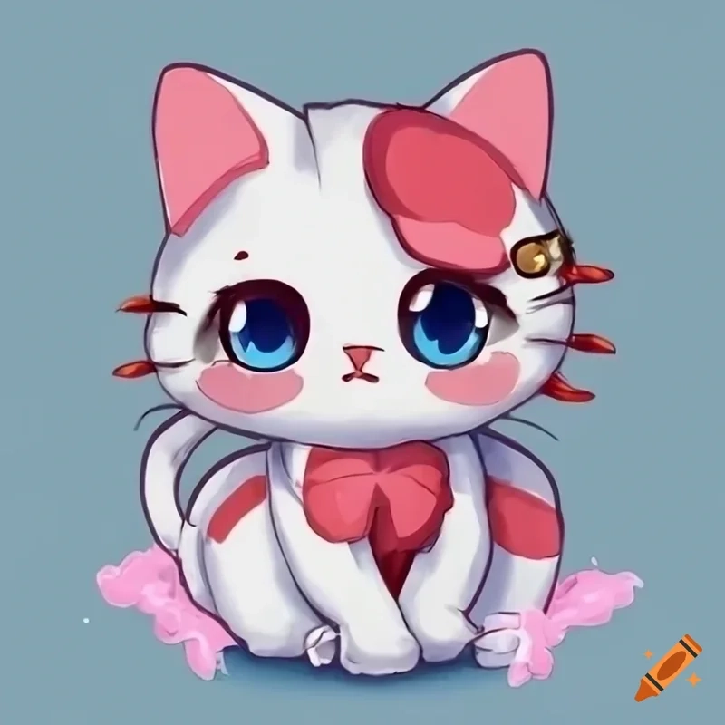 Loạt hình cực đáng yêu từ hình con mèo chibi cute