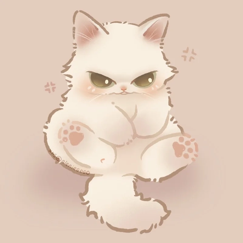 Bộ sưu tập ảnh mèo cute chibi phù hợp làm avatar dễ thương