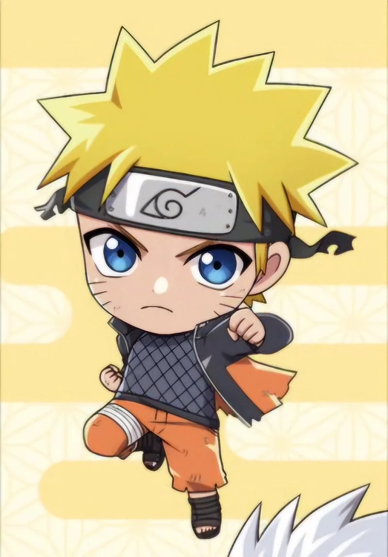 Trang trí máy với loạt hình nền naruto chibi siêu dễ thương
