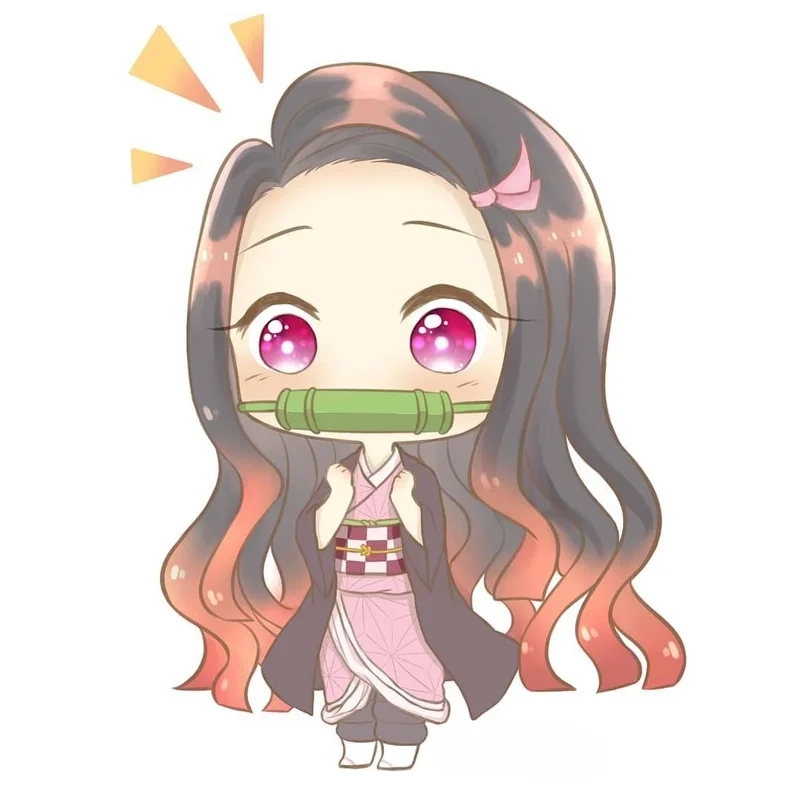 Tập vẽ từ cơ bản với mẫu easy nezuko chibi