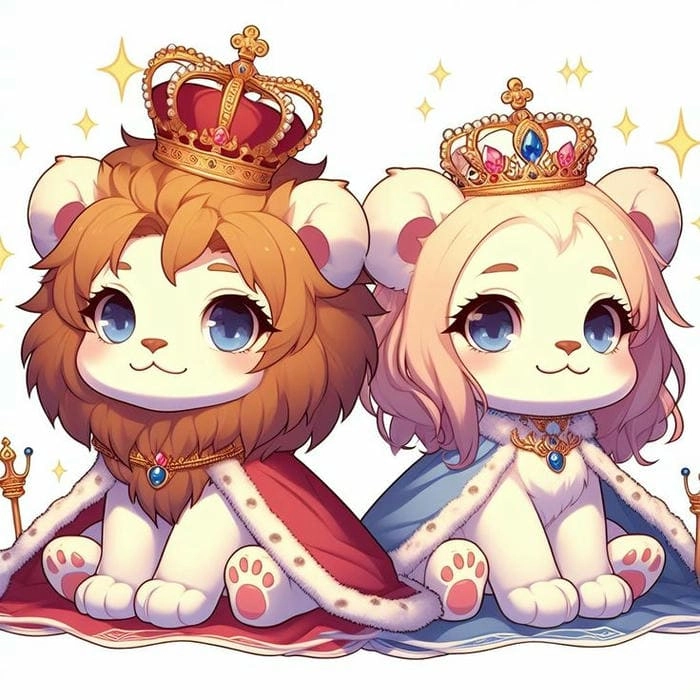 Phiên bản thu nhỏ đáng yêu của con sư tử chibi