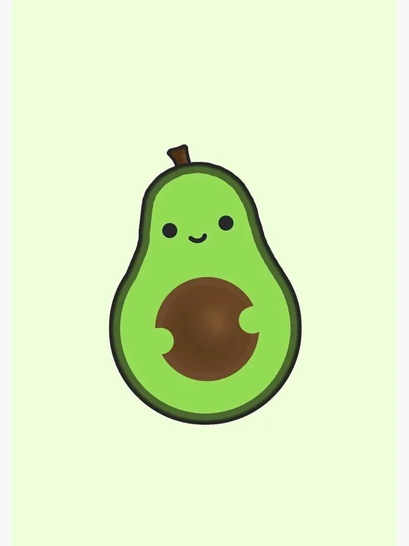 Bộ sưu tập hình trái bơ chibi cute siêu hot cho bạn nữ