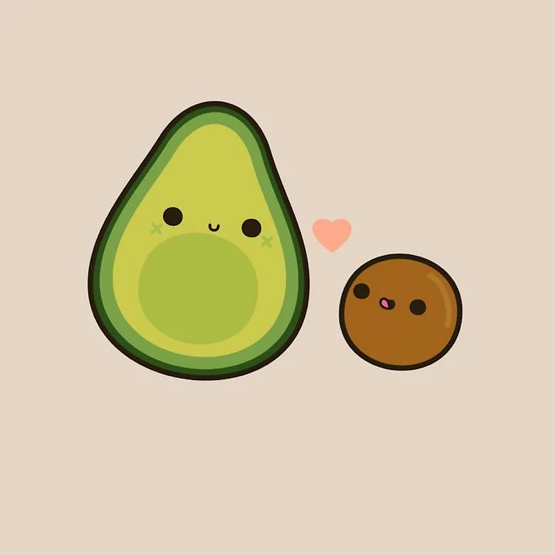 Cài đặt hình nền trái bơ chibi để dễ thương mỗi ngày