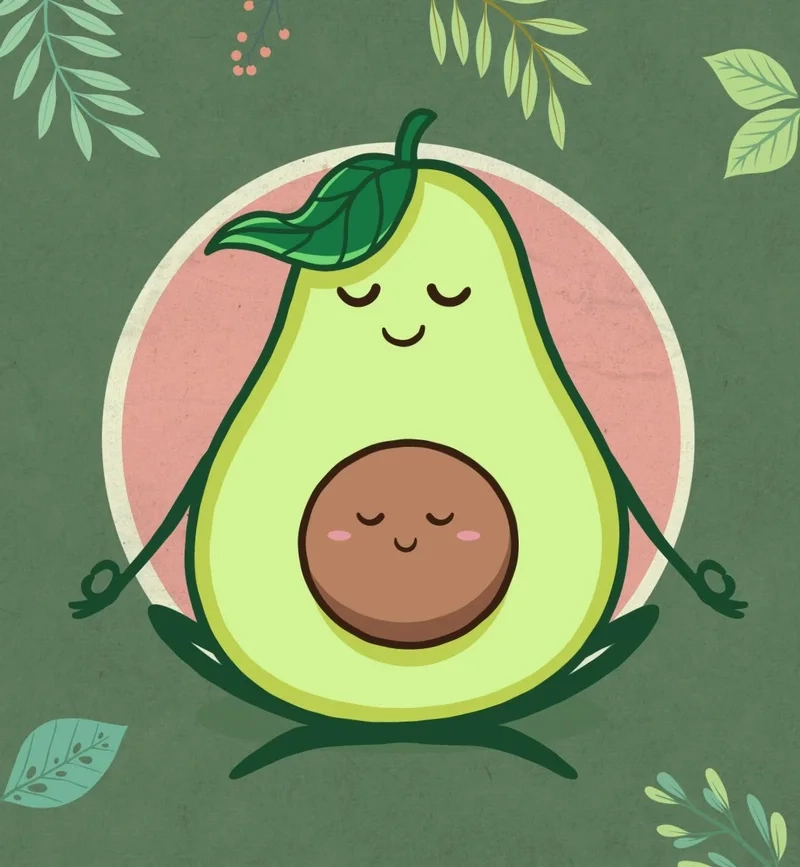 Bạn đã thử vẽ quả bơ chibi cute bằng bút màu chưa