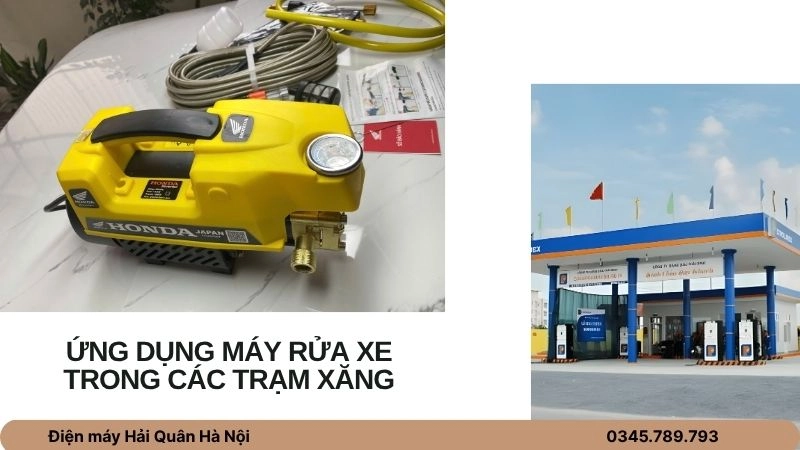 Ứng dụng máy rửa xe trong các trạm xăng, trạm dịch vụ