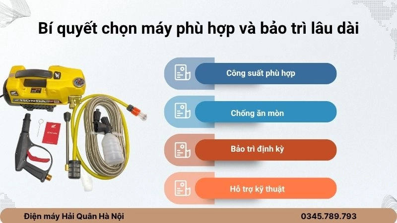 Bí quyết chọn máy phù hợp và bảo trì lâu dài 