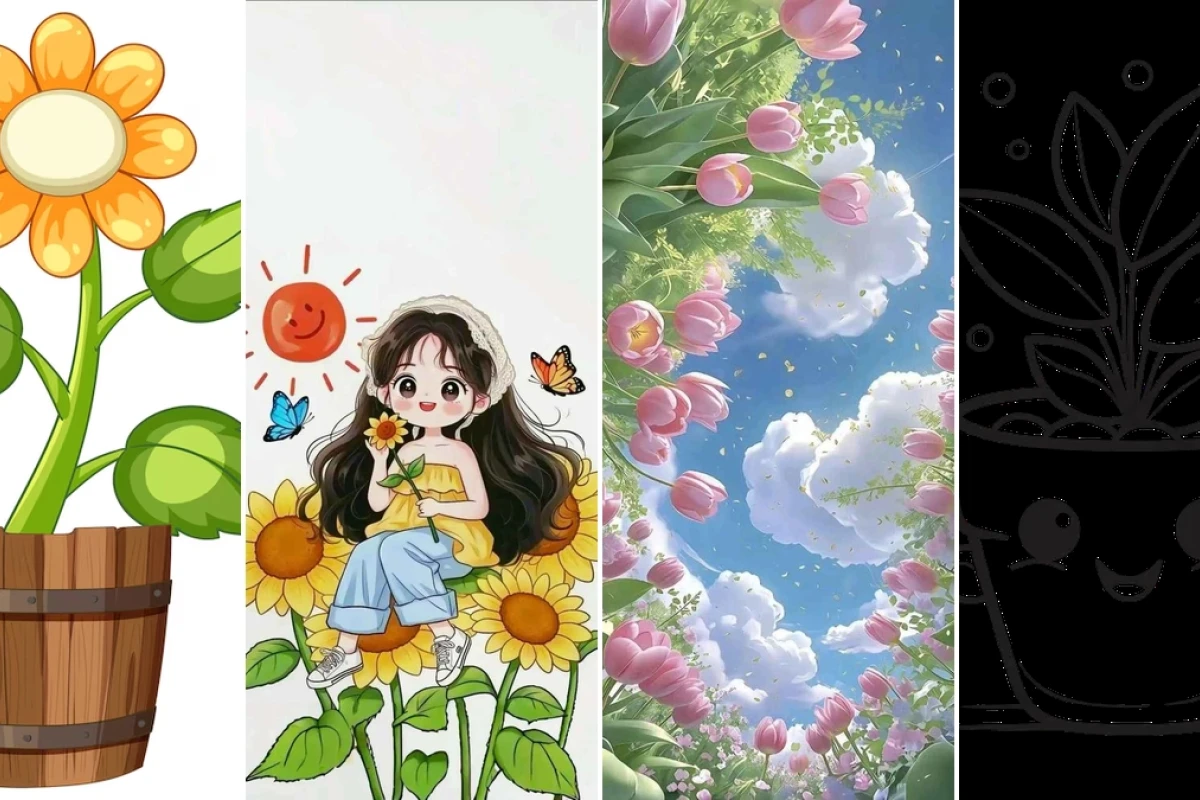 Top 50 mẫu chibi hoa và cây cảnh đơn giản đẹp nhất năm 2026
