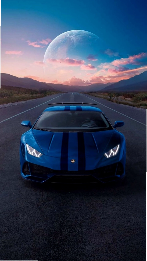 Ảnh hình nền Lamborghini Huracan làm nổi bật chiếc điện thoại