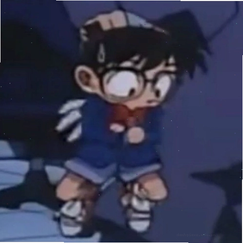 Ảnh meme Conan đang chỉ tay và cười gian xảo